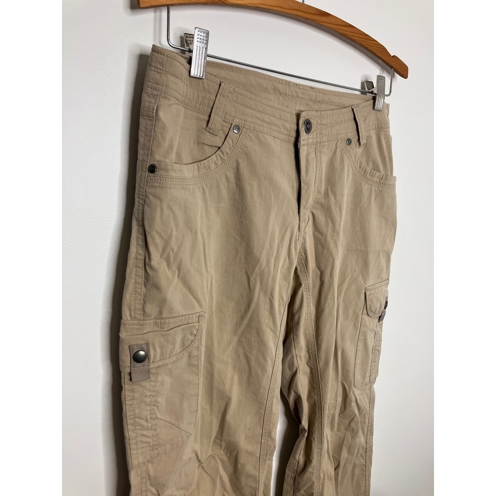 KUHL Cargo Pants Womens 6 REG Tan Good Hiking Outdoor Lightweight Utility